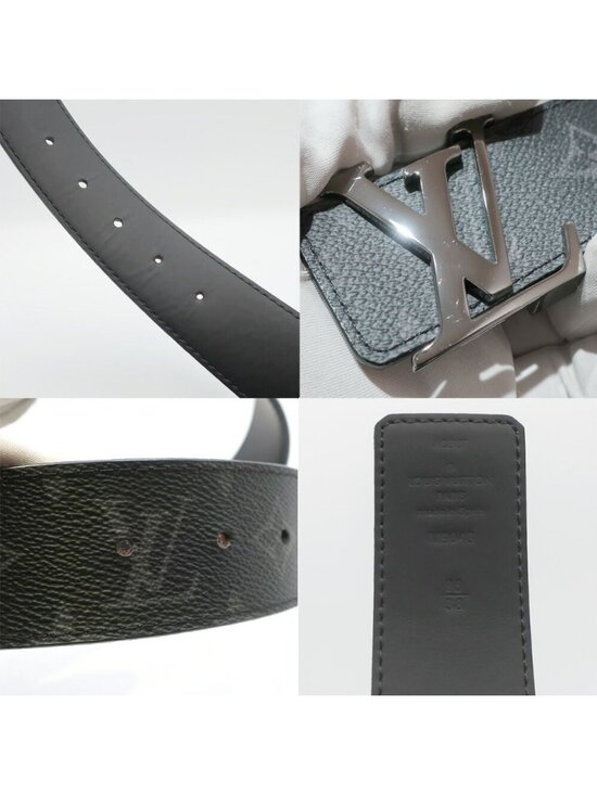 Louis Vuitton Tenture Ceinture Monogram Eclipse Black Belt Calf Leather
